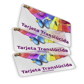 Tarjetas de Polipropileno translúcido